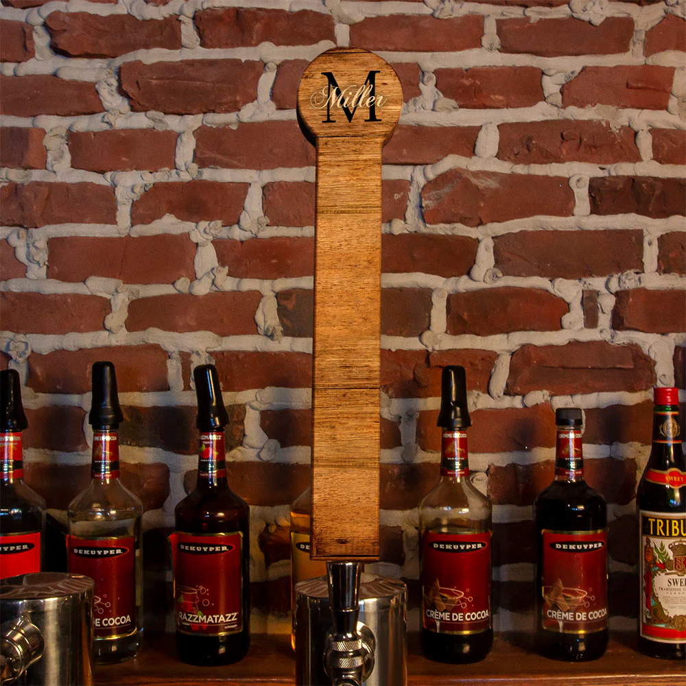 CUSTOMIZABLE Wooden Tap Handles - Monogram Design - 2 Styles in 3 Sizes - Image 6