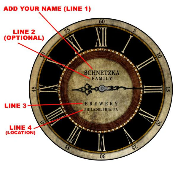 CUSTOMIZE - Rustic Wooden Clock - Brewery - Image 2