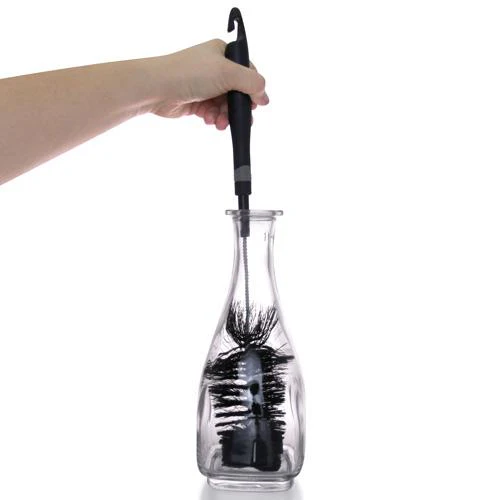 Decanter Cleaning Brush with soft polyester bristles and foam tip - Image 3
