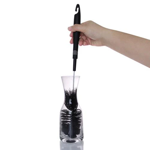 Decanter Cleaning Brush with soft polyester bristles and foam tip - Image 7