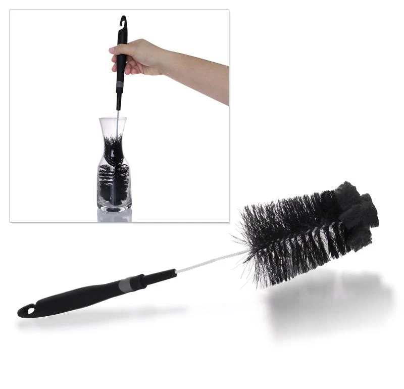 Decanter Cleaning Brush with soft polyester bristles and foam tip - Image 8