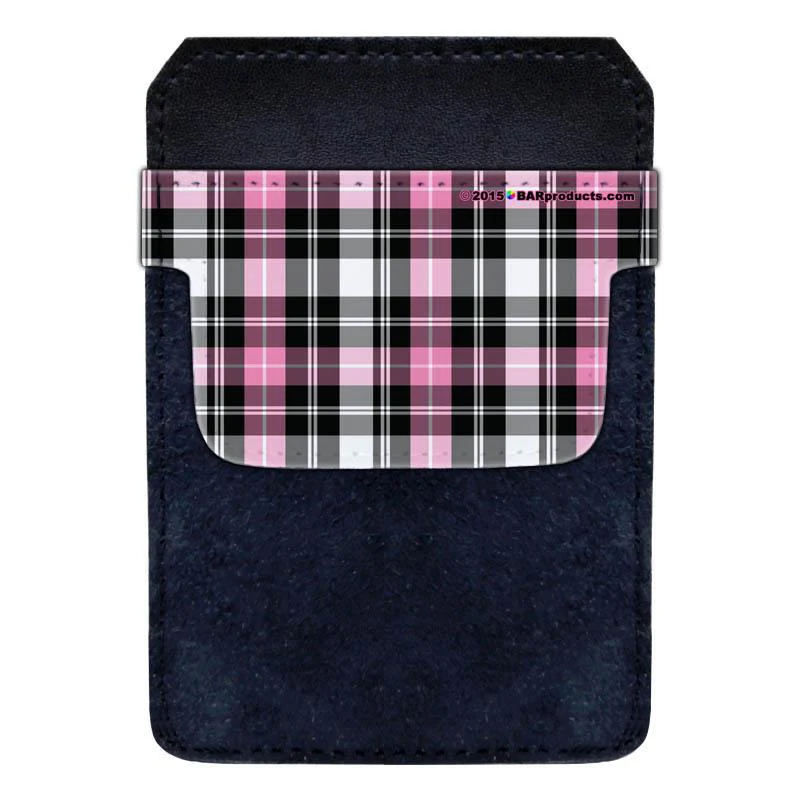 DekoPokit™ - Bottle Opener Back Pocket Protector - Pink and Black Plaid