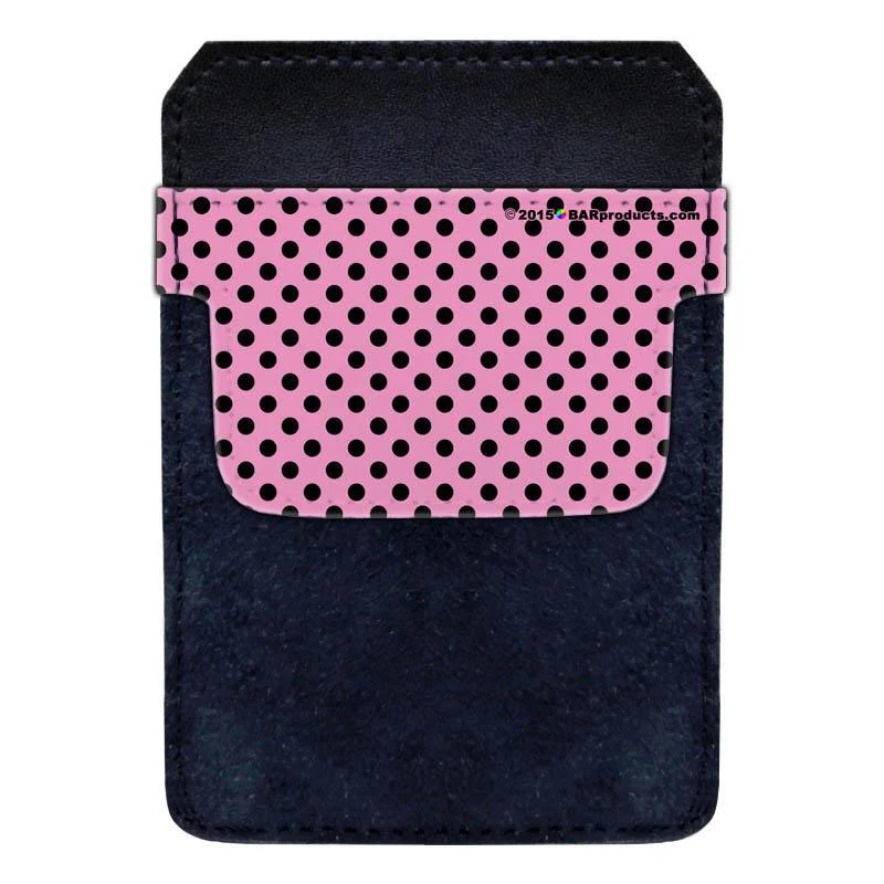 DekoPokit™ - Bottle Opener Back Pocket Protector - Pink and Black Polka Dots
