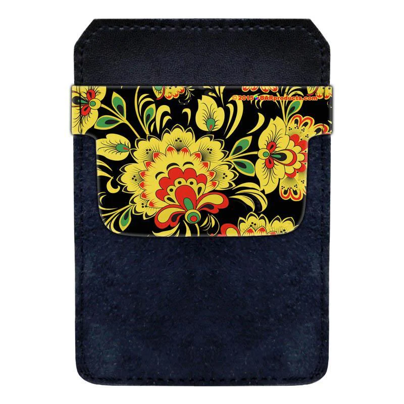 DekoPokit™ - Bottle Opener Back Pocket Protector - Yellow and Black Floral