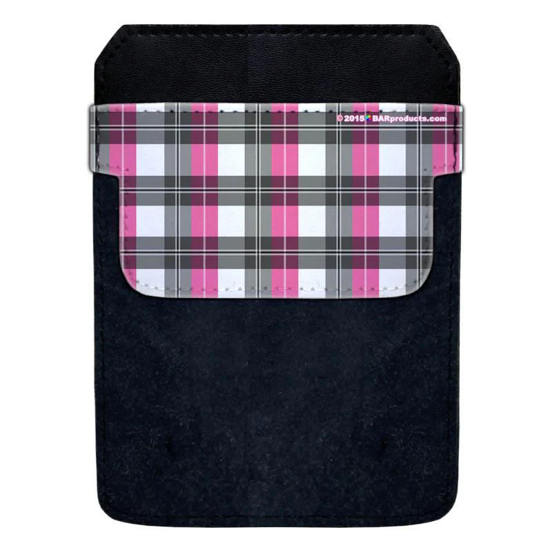 DekoPokit™ - Bottle Opener Back Pocket Protector - Pink and Grey Plaid - Image 12