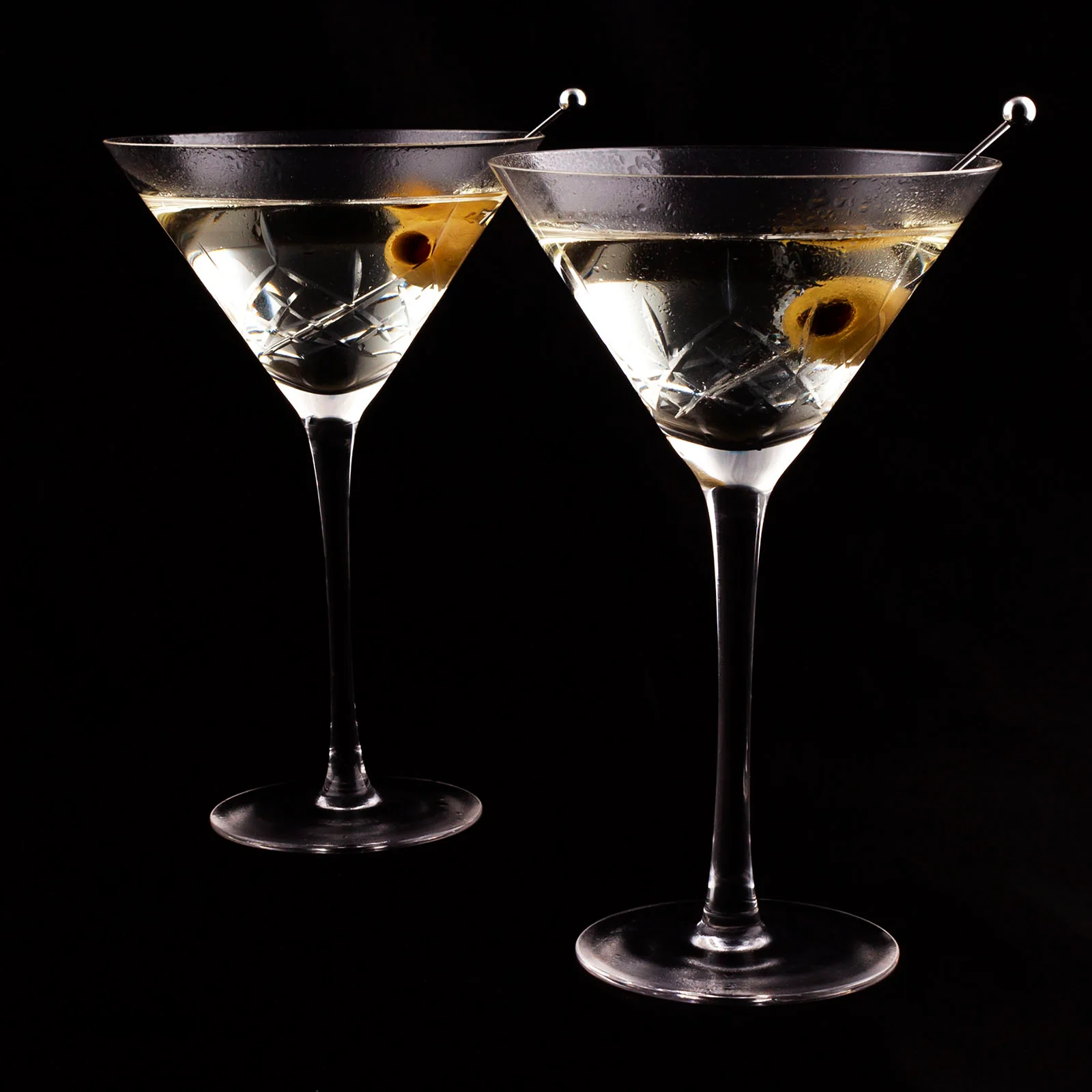 Diamond Martini Glasses - 2 pack - 9 ounce - Image 2