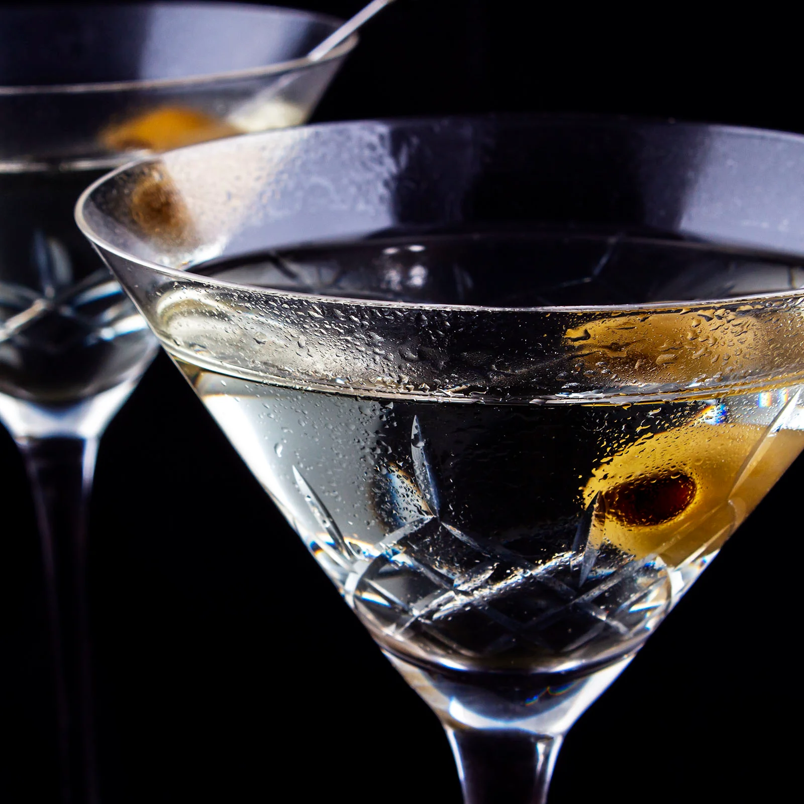 Diamond Martini Glasses - 2 pack - 9 ounce - Image 3