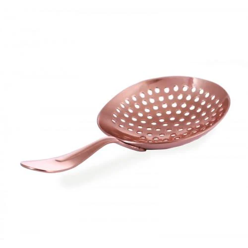 Diamond Pattern Mixing Glass with Copper Plated Julep Strainer Set - Image 4