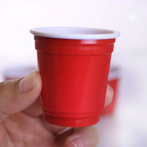 BarConic® 2 oz. Red Plastic Cups (200 Count) - Image 3