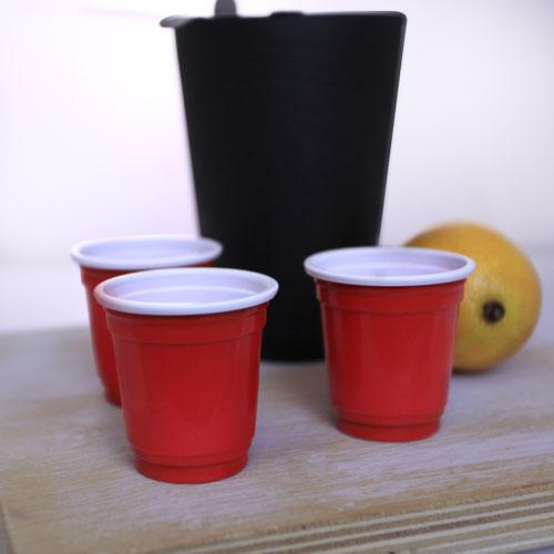 BarConic® 2 oz. Red Plastic Cups (200 Count) - Image 4