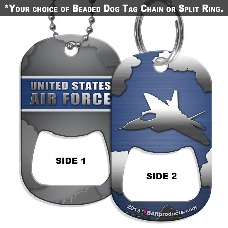 Dog Tag Bottle Opener - Military Line - Air Force