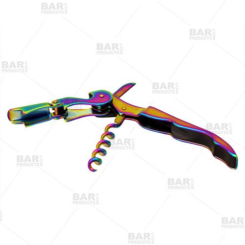 Double Hinged Iridescent Rainbow Corkscrew - Image 3