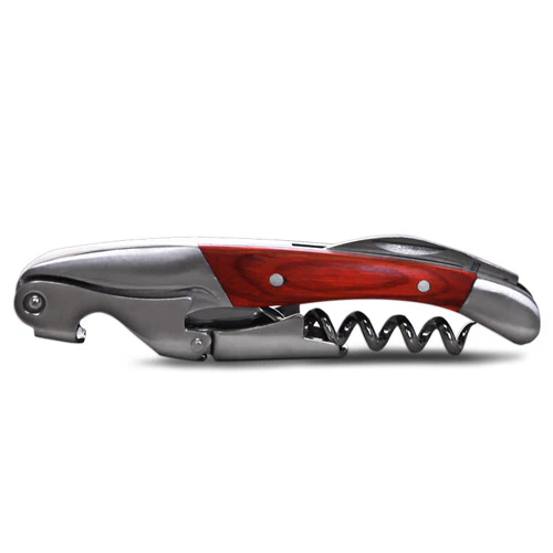 Double Lever Corkscrew with Wood Handle - Image 2
