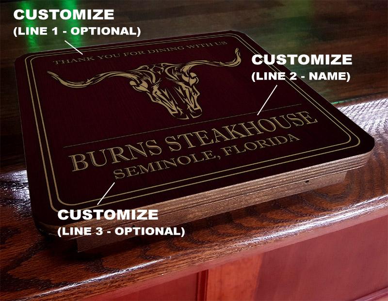 Drunk Bunk™ - CUSTOMIZABLE Steakhouse Design - Bar Top Dining Platform - Image 2