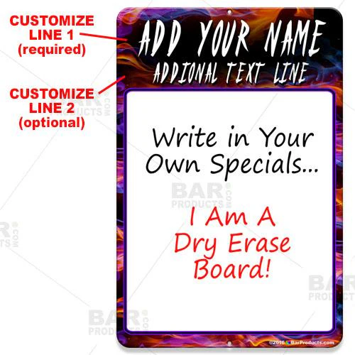 Dry Erase Specials Sign - ADD YOUR NAME - Colorful Abstract Template - Image 2