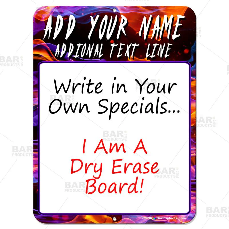 Dry Erase Specials Sign - ADD YOUR NAME - Colorful Abstract Template - Image 3