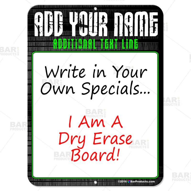 Dry Erase Specials Sign - ADD YOUR NAME - Stone Template - Image 3