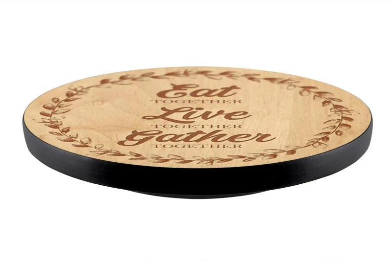 EAT LIVE GATHER Lazy Susan - 3 Different Sizes - For Kitchen Table Top - Handcrafted in USA - Image 4