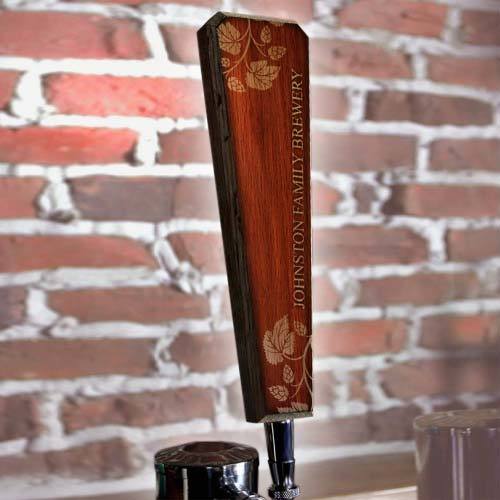 Elegant Cherry Wood - Oak Wood Beer Tap Handle - Flared Shape