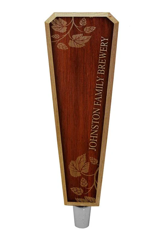 Elegant Cherry Wood - Oak Wood Beer Tap Handle - Flared Shape - Image 4