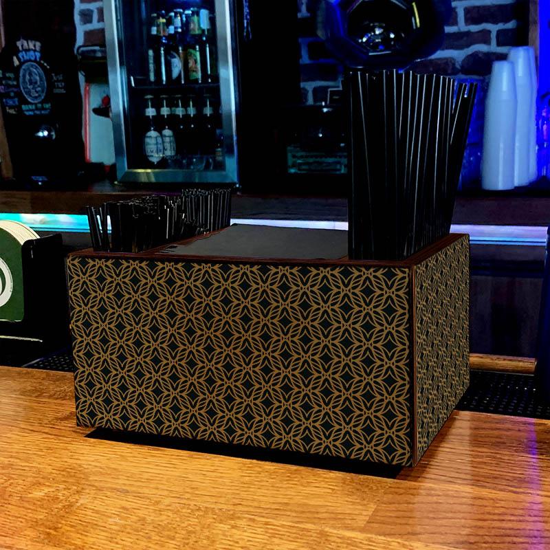 Elegant Vintage Wooden Bar Caddy - Image 3
