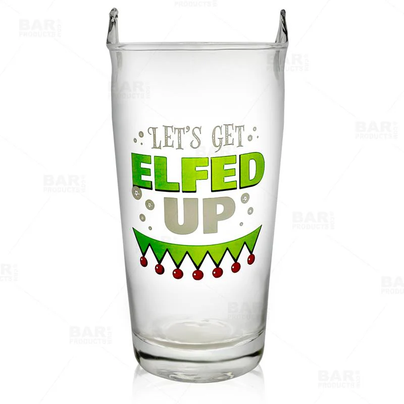 Holiday Beer Glass - Elfed Up - 16 ounce