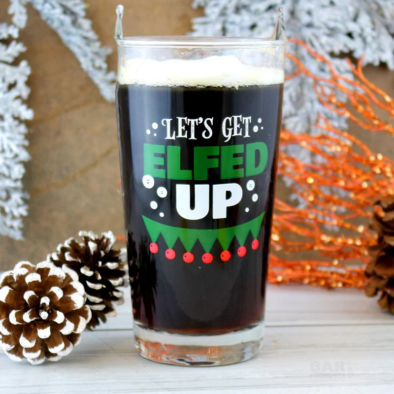 Holiday Beer Glass - Elfed Up - 16 ounce - Image 3