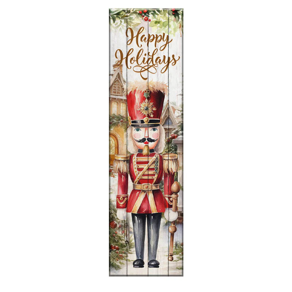 Farmhouse Christmas Vertical Wood Plank Indoor / Outdoor Signs - 10" x 36" - SEVERAL OPTIONS - Image 10