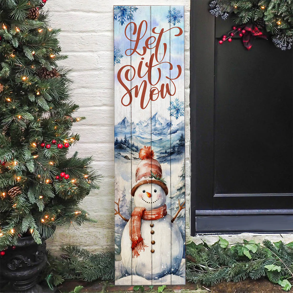 Farmhouse Christmas Vertical Wood Plank Indoor / Outdoor Signs - 10" x 36" - SEVERAL OPTIONS - Image 5