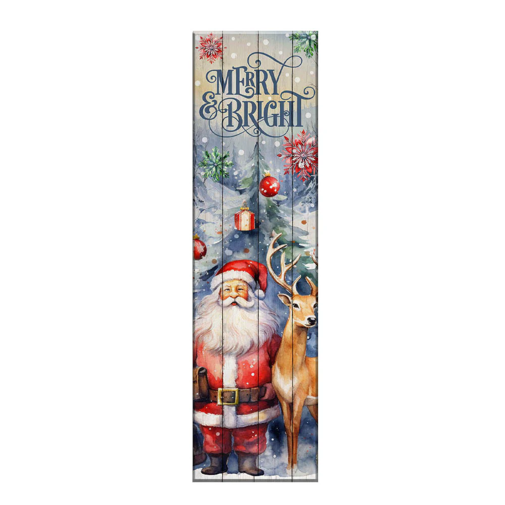 Farmhouse Christmas Vertical Wood Plank Indoor / Outdoor Signs - 10" x 36" - SEVERAL OPTIONS - Image 7
