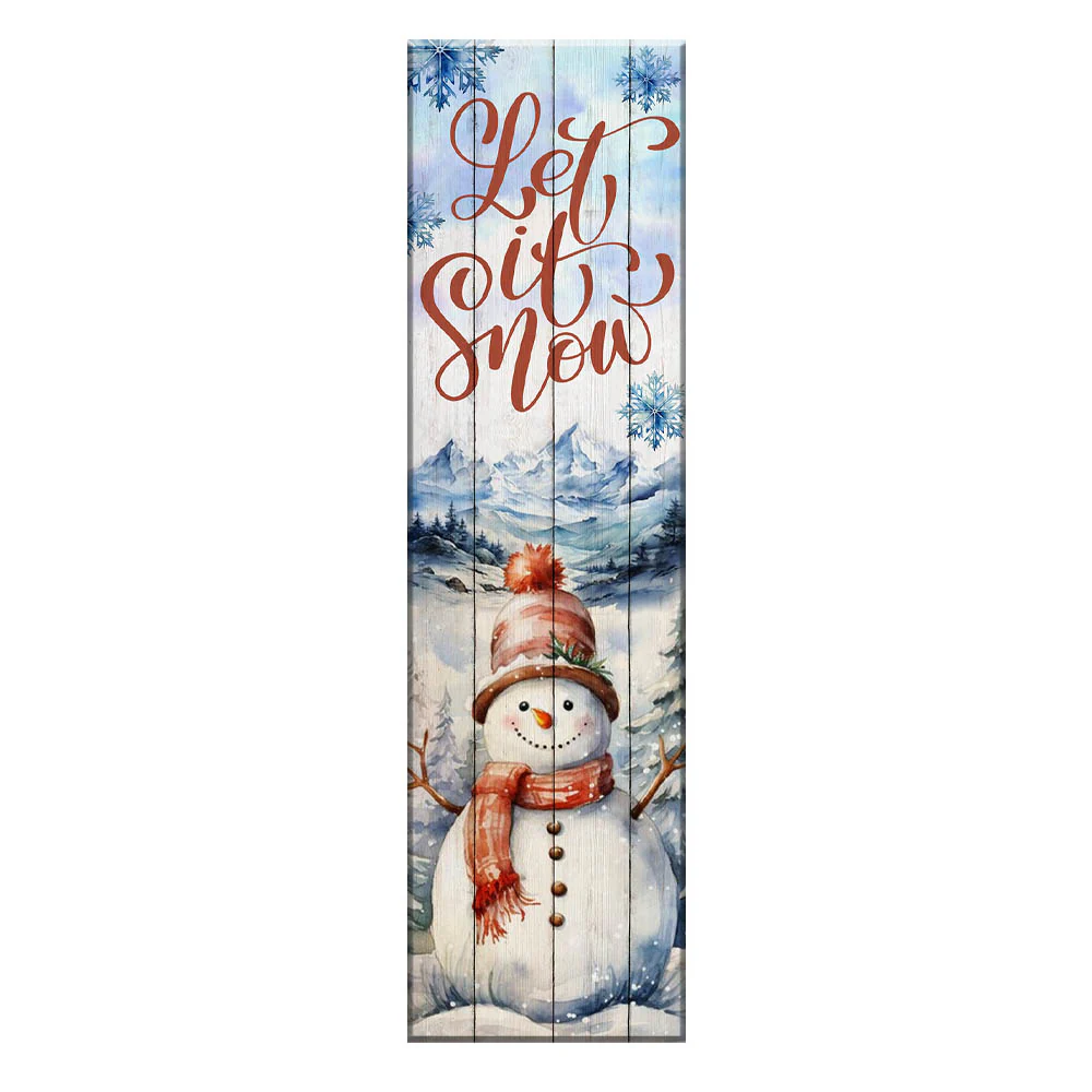 Farmhouse Christmas Vertical Wood Plank Indoor / Outdoor Signs - 10" x 36" - SEVERAL OPTIONS - Image 9
