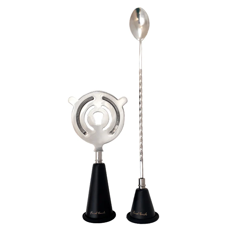 Final Touch Spoon & Strainer with Built-In Jiggers Set