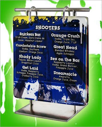 Flip Menus with Shooter Recipes with Flip Menu Stand - Image 8