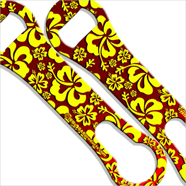 Floral Hawaiian Pattern - Red / Yellow V-Rod® Opener - Image 2