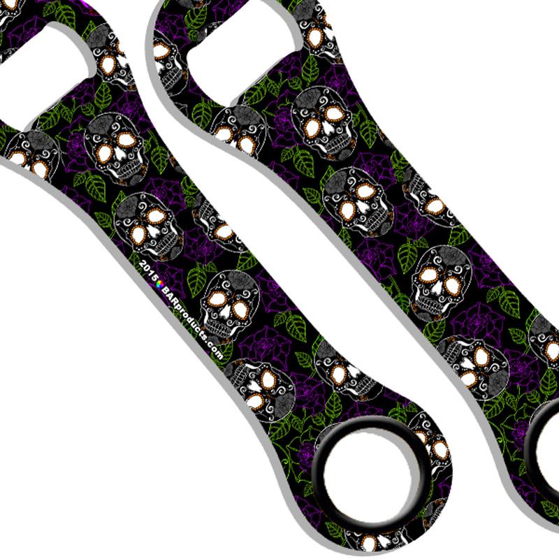 Floral Skulls Dog Bone Bottle Opener