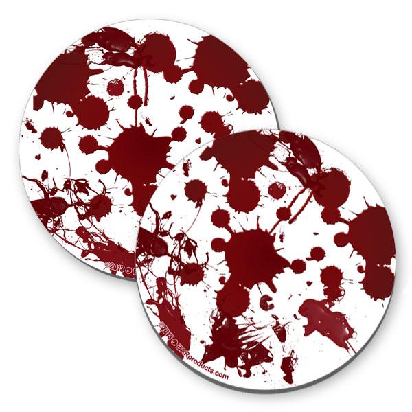 Foam Kolorcoat™ Coaster - 4 inch Round Blood Splatter