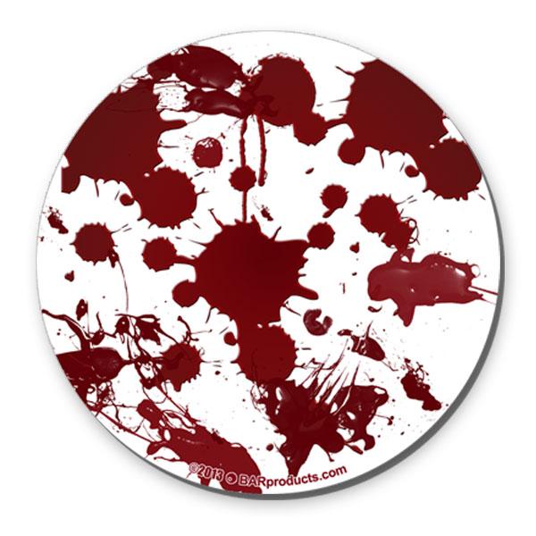 Foam Kolorcoat™ Coaster - 4 inch Round Blood Splatter - Image 2