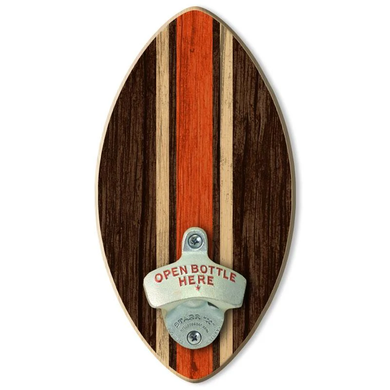 Football Wall-Mounted Wooden Plaque Bottle Openers - Several Team Color Options - Image 10