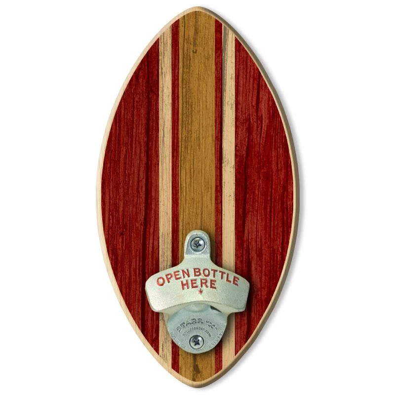 Football Wall-Mounted Wooden Plaque Bottle Openers - Several Team Color Options - Image 13