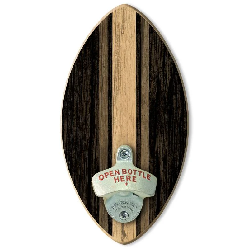 Football Wall-Mounted Wooden Plaque Bottle Openers - Several Team Color Options - Image 4