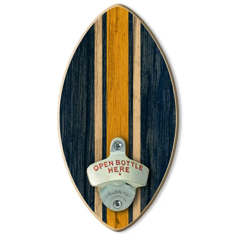Football Wall-Mounted Wooden Plaque Bottle Openers - Several Team Color Options - Image 9