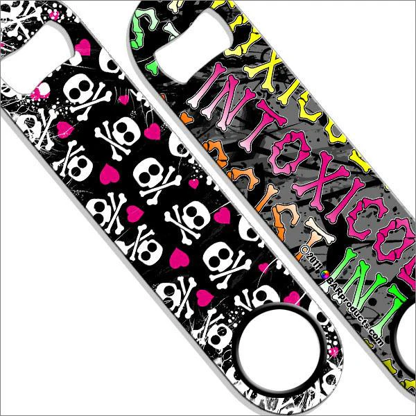Girly Hearts & Skulls Intoxicologist Speed Bottle Opener