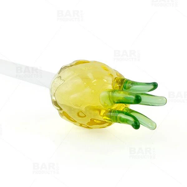 Glass Pineapple Drink Stirrers - Box of 6 - Image 4