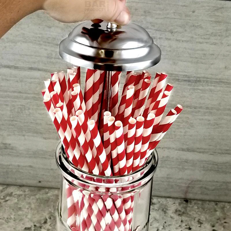 Vintage Style Glass Straw Dispenser - Image 3