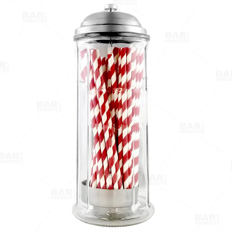 Vintage Style Glass Straw Dispenser - Image 4
