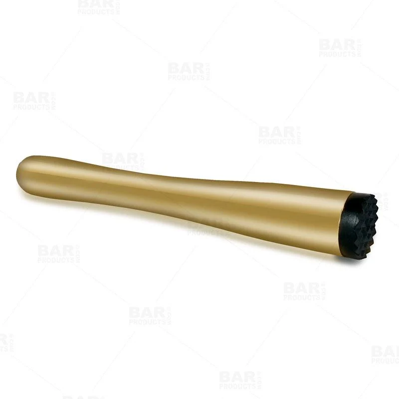 BarConic® Gold Plated Muddler w/ Black Serrated Tip - Image 3