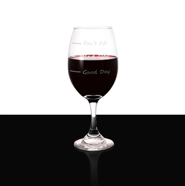 Good Day/Bad Day 20oz Engraved Wine Glass - Image 2