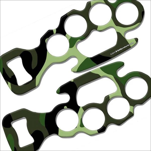 Green Camo Kolorcoat™ Knuckle Buster Bottle Opener