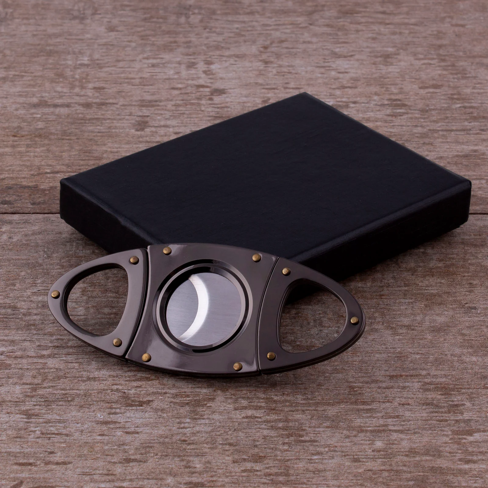 Gunmetal Plated - Double Blade Guillotine Cigar Cutter - Image 3