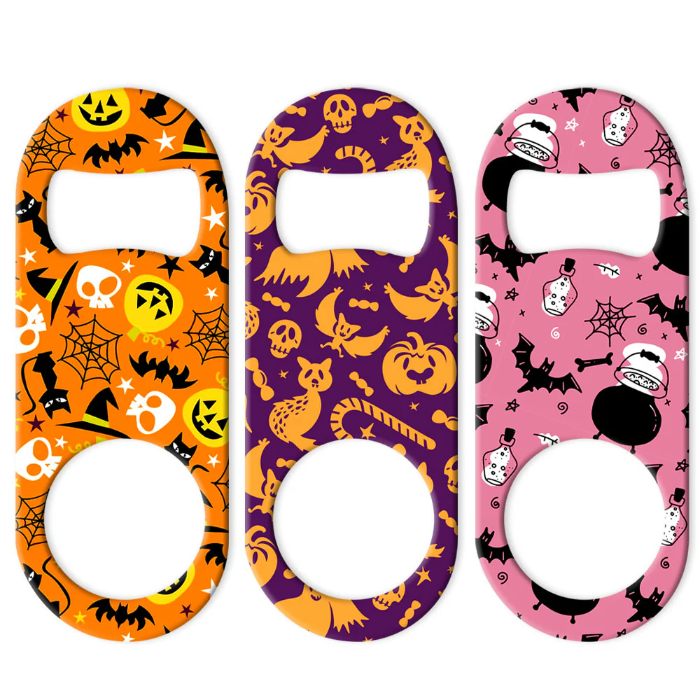 Halloween Pattern Mini Bottle Openers - Sold in Packs of 3 or Individually